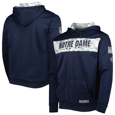 Colosseum Navy Notre Dame Fighting Irish OHT Military Appreciation Team Color Sweat à capuche pour homme