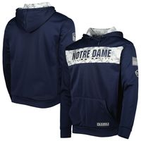 Men's Colosseum Navy Notre Dame Fighting Irish OHT Military Appreciation Team Color Pullover Hoodie