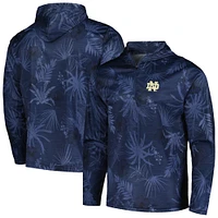 Haut à capuche léger imprimé Colosseum Navy Notre Dame Fighting Irish Palms pour hommes