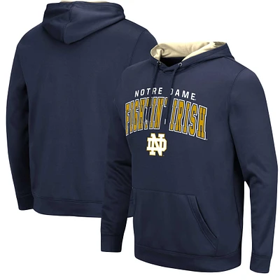 Men's Colosseum Navy Notre Dame Fighting Irish Resistance Pullover Hoodie