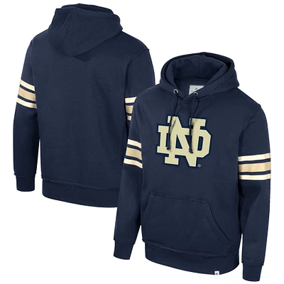 Men's Colosseum Navy Notre Dame Fighting Irish Saluting Pullover Hoodie