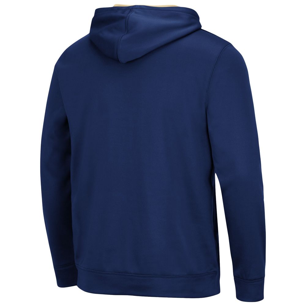 Men's Colosseum Navy Notre Dame Fighting Irish Slash Stack 2.0 Pullover Hoodie