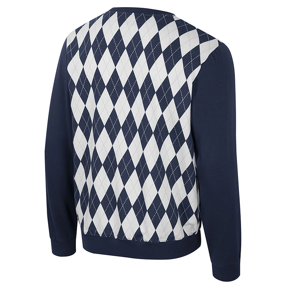 Sweat-shirt à enfiler Dealio Argyle pour homme, bleu marine, Colosseum, Notre Dame Fighting Irish