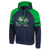 Men's Colosseum  Navy Notre Dame Fighting Irish Todd Raglan Pullover Hoodie