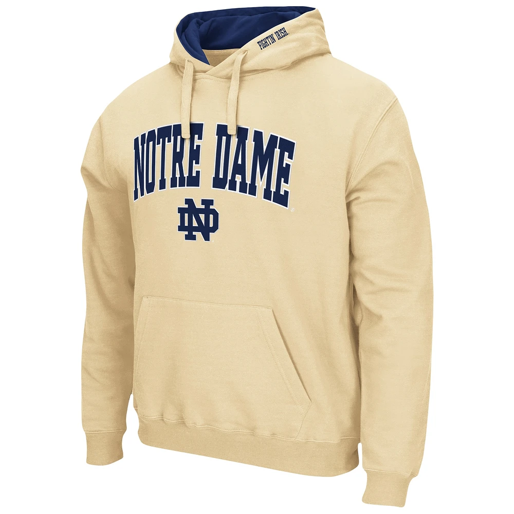 Men's Colosseum Vegas Gold Notre Dame Fighting Irish Arch & Logo 3.0 Pullover Hoodie