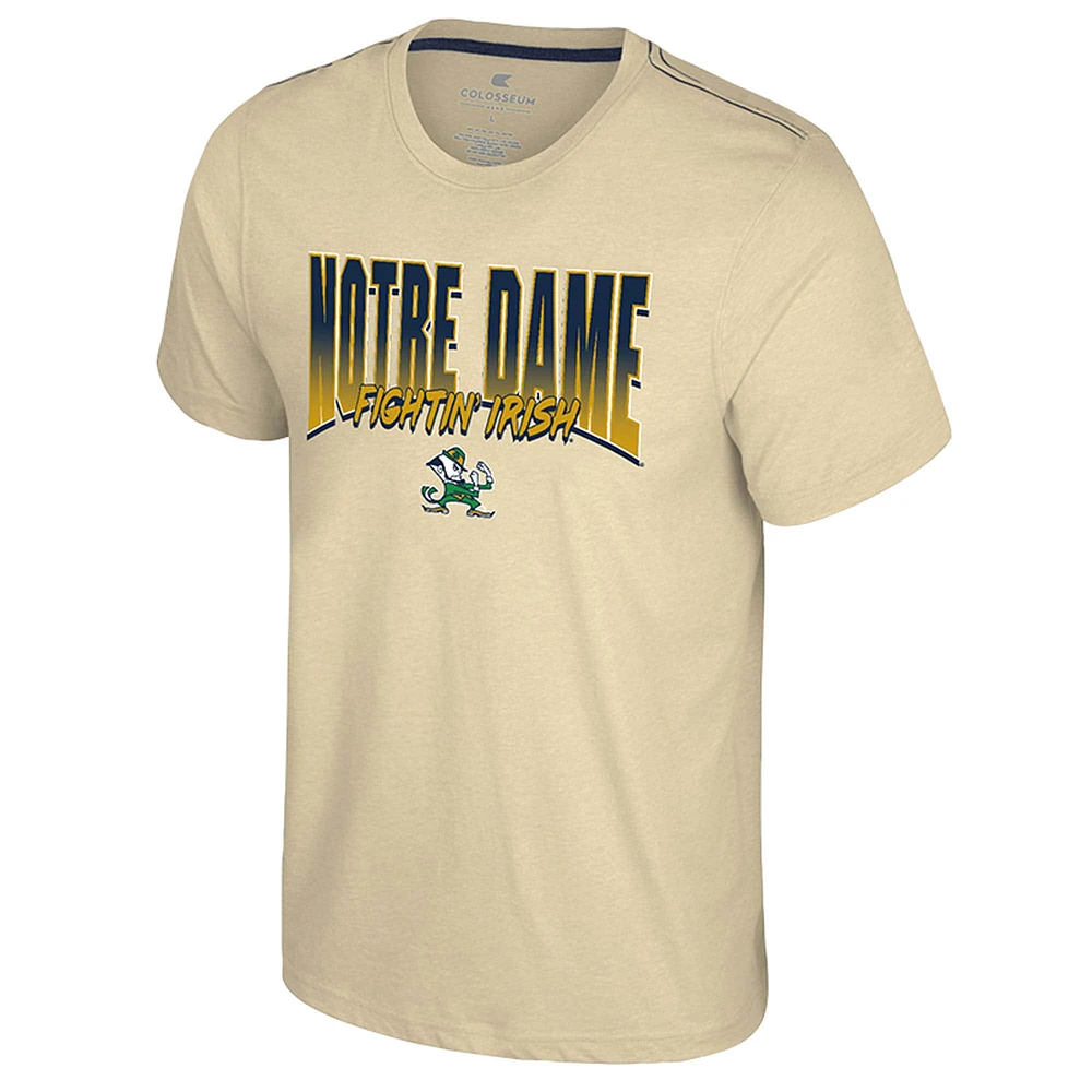 Men's Colosseum Vegas Gold Notre Dame Fighting Irish Dual Logo T-Shirt