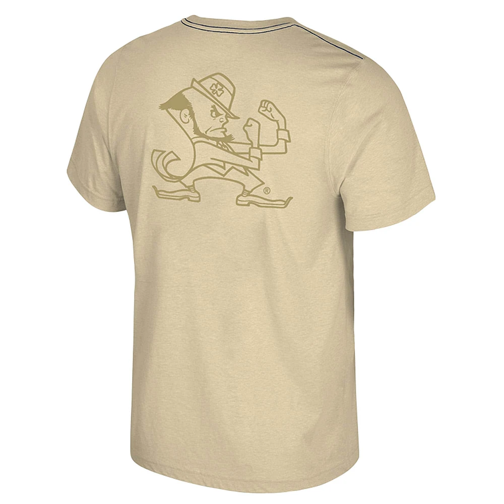 Men's Colosseum Vegas Gold Notre Dame Fighting Irish Dual Logo T-Shirt