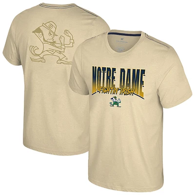 Men's Colosseum Vegas Gold Notre Dame Fighting Irish Dual Logo T-Shirt