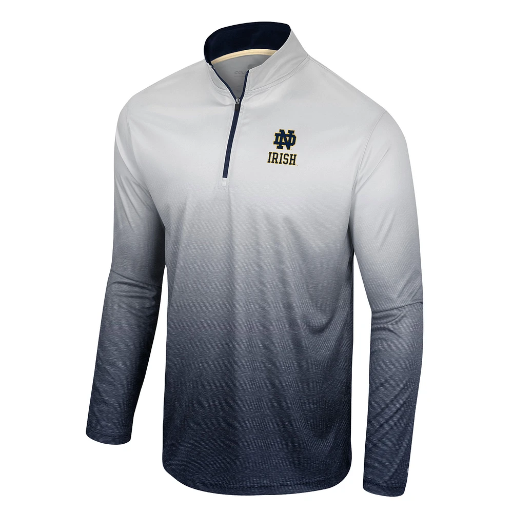 Coupe-vent à quart de zip Notre Dame Fighting Irish Laws of Physics Colosseum pour homme, blanc/bleu marine