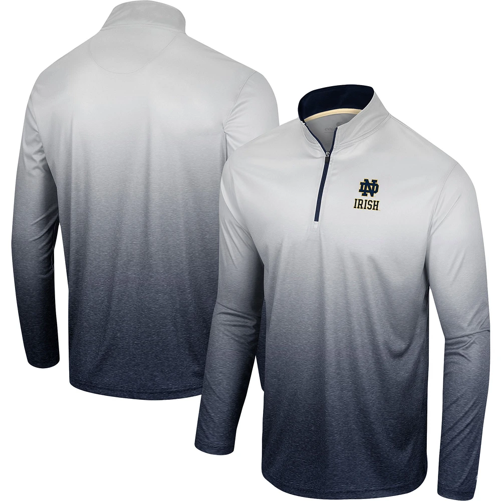 Coupe-vent à quart de zip Notre Dame Fighting Irish Laws of Physics Colosseum pour homme, blanc/bleu marine