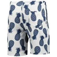 Short de bain Notre Dame Fighting Irish Pineapple Colosseum Homme Blanc/Marine