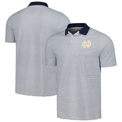 Polo à rayures irlandaises Notre Dame Fighting Colosseum blanc/bleu marine pour homme