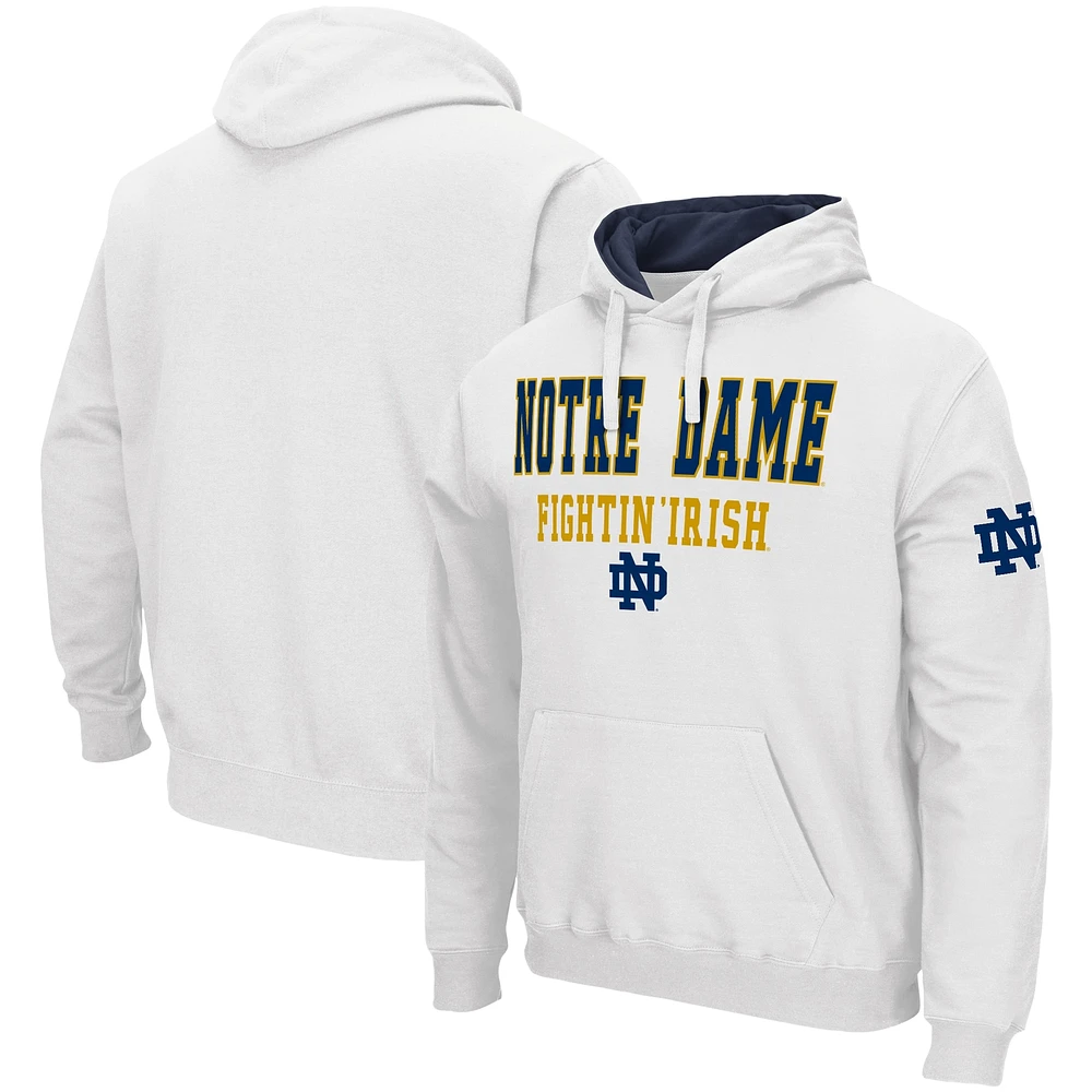 Sweat à capuche Colosseum White Notre Dame Fighting Irish Sunrise pour homme