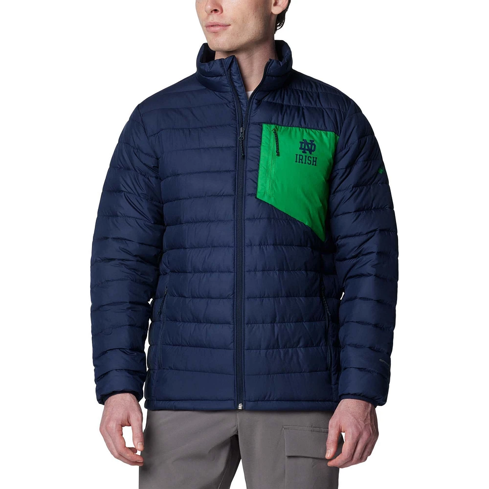 Veste isolante entièrement zippée Omni-Heat Infinity Double Blitz de Columbia pour homme, bleu marine, Notre Dame Fighting Irish