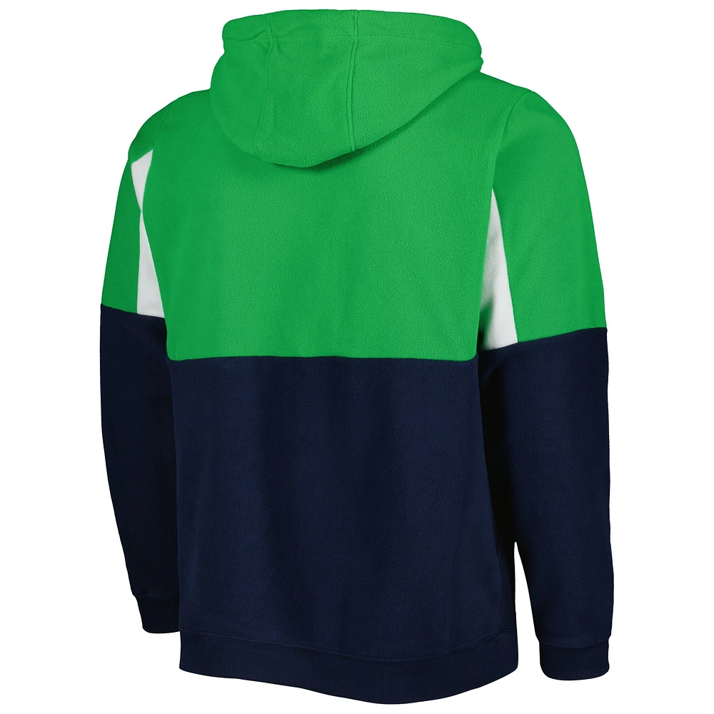 Sweat à capuche Columbia bleu marine/vert Notre Dame Fighting Irish Lodge pour homme