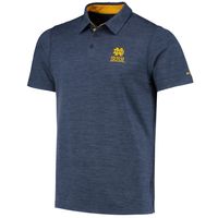 Men's Columbia Navy Notre Dame Fighting Irish Tech Trail Omni-Shade Polo