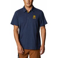 Men's Columbia Navy Notre Dame Fighting Irish Tech Trail Omni-Shade Polo