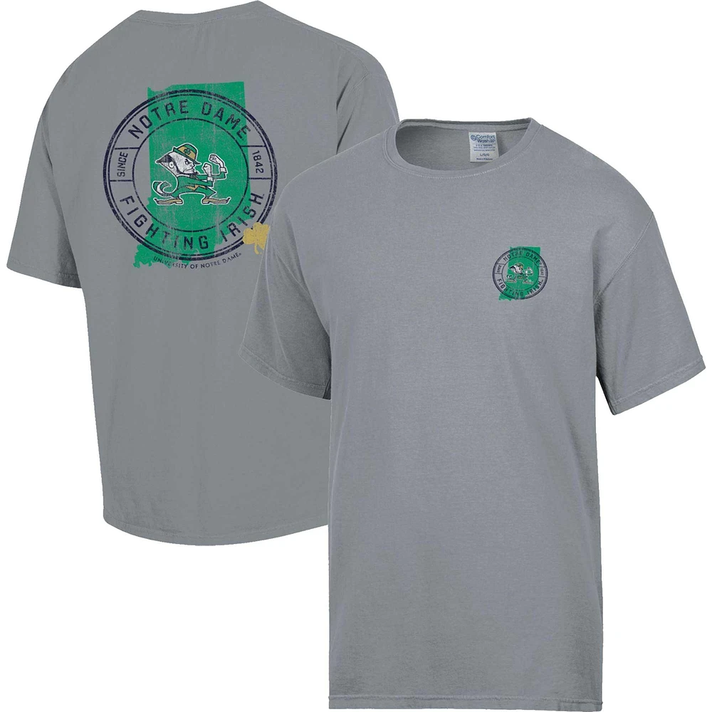 Men's Comfort Wash  Graphite Notre Dame Fighting Irish STATEment T-Shirt