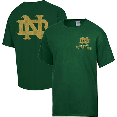 T-shirt vert délavé confortable pour hommes Notre Dame Fighting Irish Vintage Logo