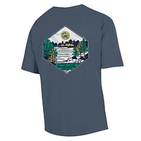 Men's Comfort Wash Steel Notre Dame Fighting Irish Landscape Sketch T-Shirt