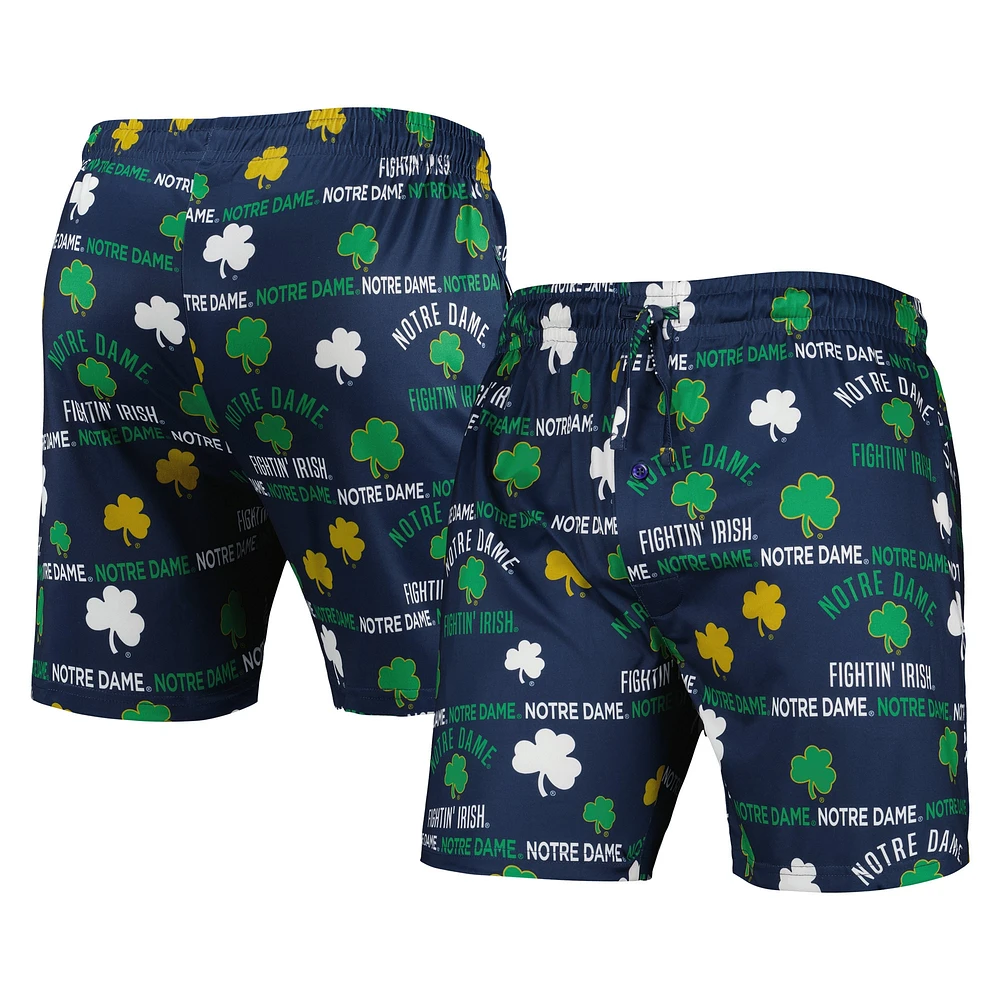 Concepts Sport Bleu marine Notre Dame Fighting Irish Flagship Allover Print Jam Short