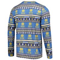 Men's Concepts Sport Navy Notre Dame Fighting Irish Ugly Sweater Knit Long Sleeve Top and Pant Set