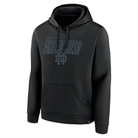 Men's Fanatics Black Notre Dame Fighting Irish Blackout Pullover Hoodie