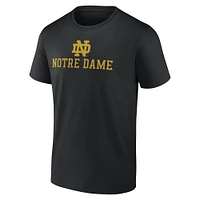 Men's Fanatics Black Notre Dame Fighting Irish Team Lockup T-Shirt