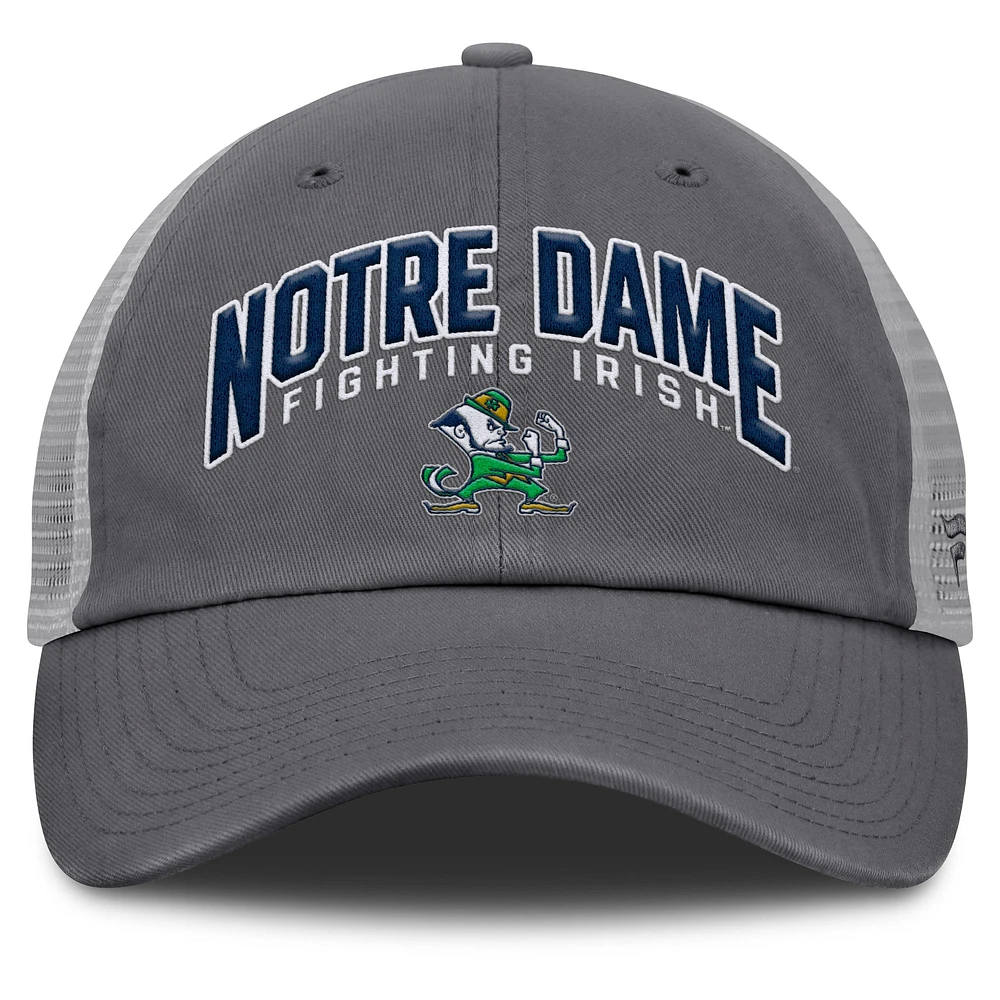 Men's Fanatics Charcoal Notre Dame Fighting Irish Ionic Trucker Adjustable Hat