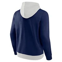 Men's Fanatics  Gray/Navy Notre Dame Fighting Irish Primary Arctic Fleece Pullover Hoodie