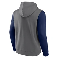 Sweat à capuche gris Fanatics pour homme, motif Extra Point, color-block, Fighting Irish de Notre Dame