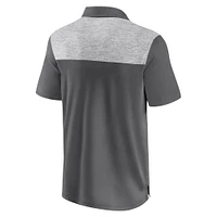 Men's Fanatics Gray Notre Dame Fighting Irish Iconic Brushed Blocked Polo