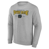 Men's Fanatics Gray Notre Dame Fighting Irish True Classics Act Fast Fleece Pullover Sweatshirt