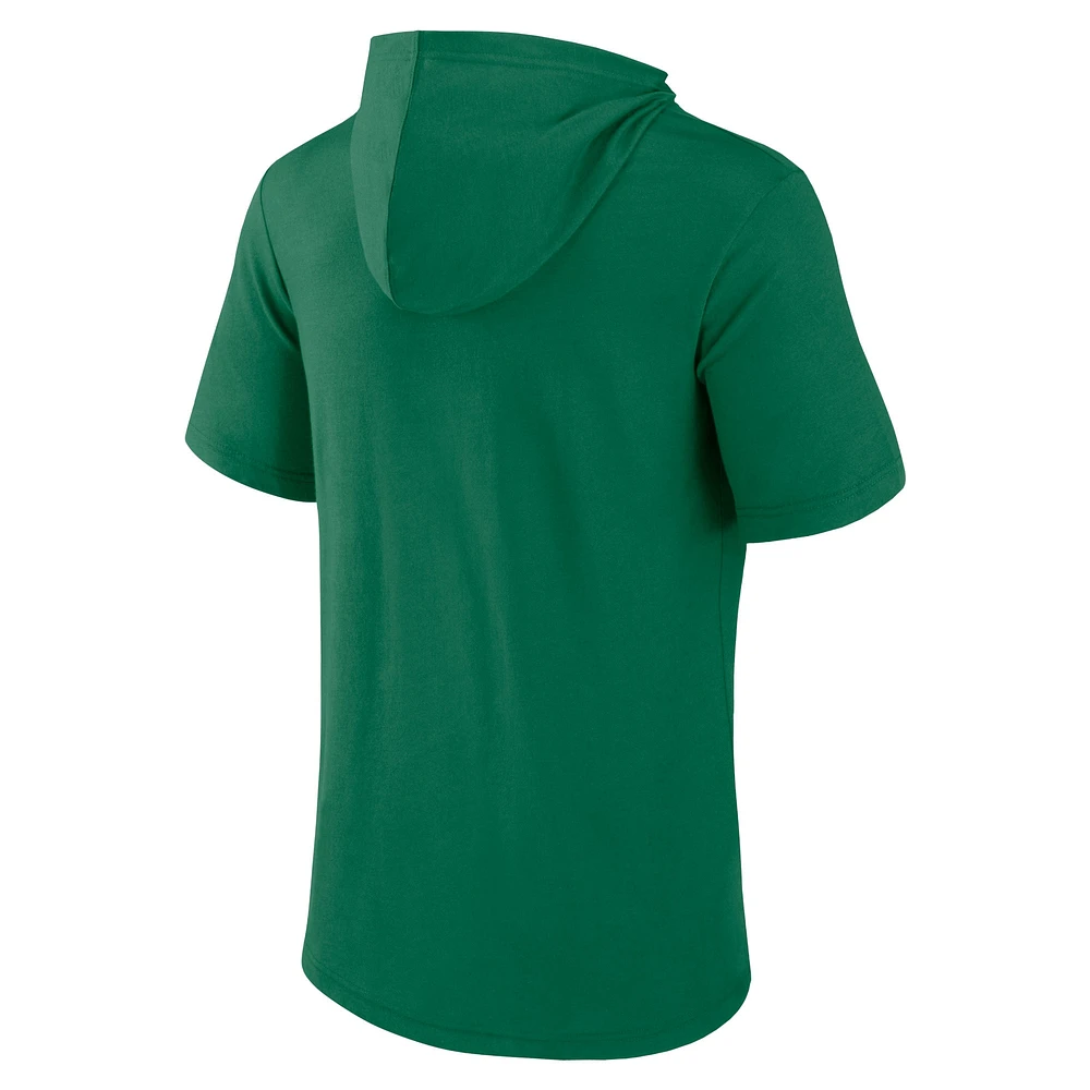 T-shirt à capuche vert Fanatics pour hommes Notre Dame Fighting Irish Outline Lower Arch