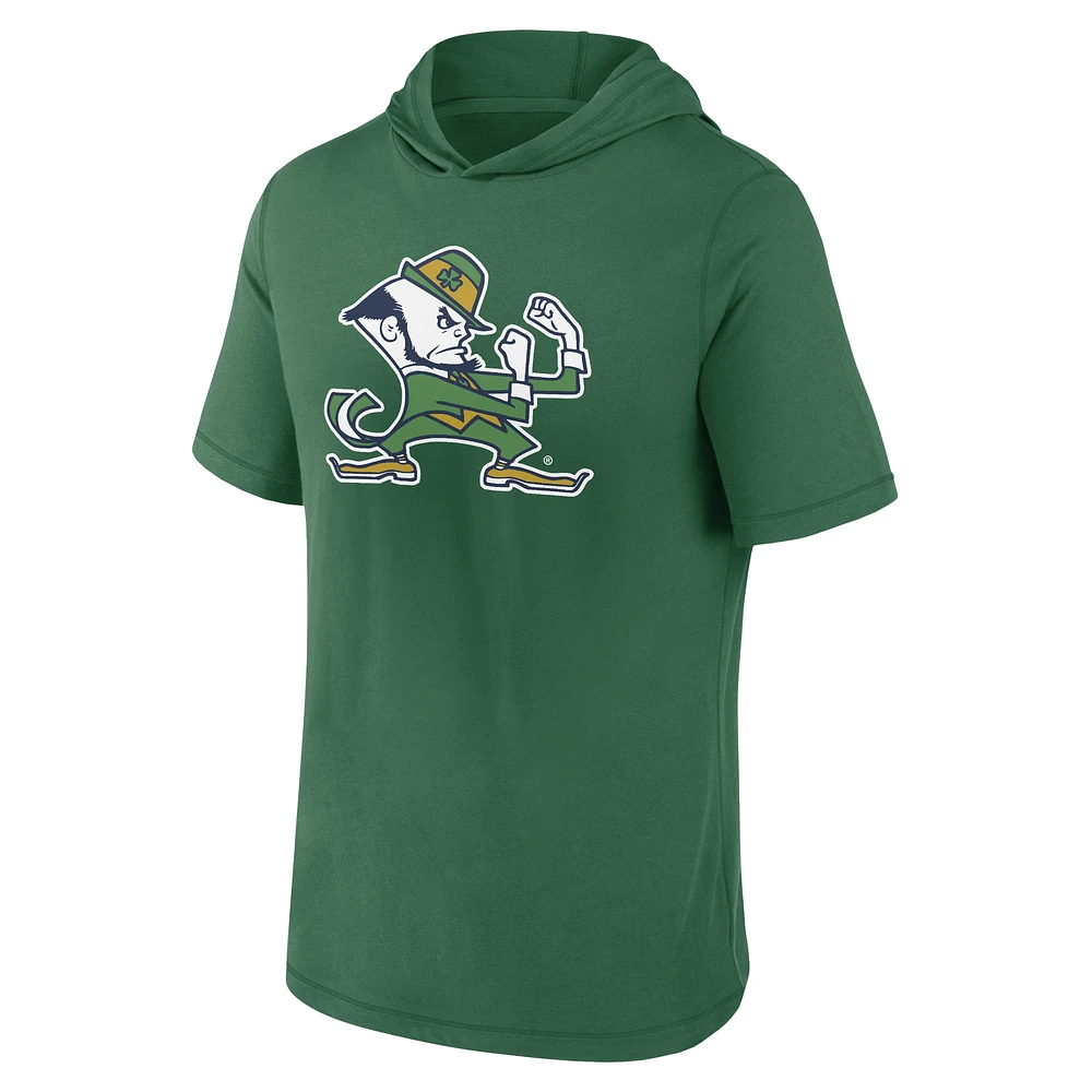 Men's Fanatics  Green Notre Dame Fighting Irish Primary Logo Hoodie T-Shirt