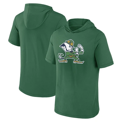 T-shirt à capuche avec logo principal fanatiques vert Notre Dame Fighting Irish pour hommes