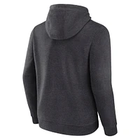 Men's Fanatics  Heather Charcoal Notre Dame Fighting Irish Horizontal Block Fleece Pullover Hoodie