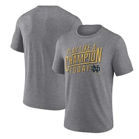 Fanatics pour hommes Heather Grey Notre Dame Fighting Irish Play Like A Champion T-shirt triple mélange