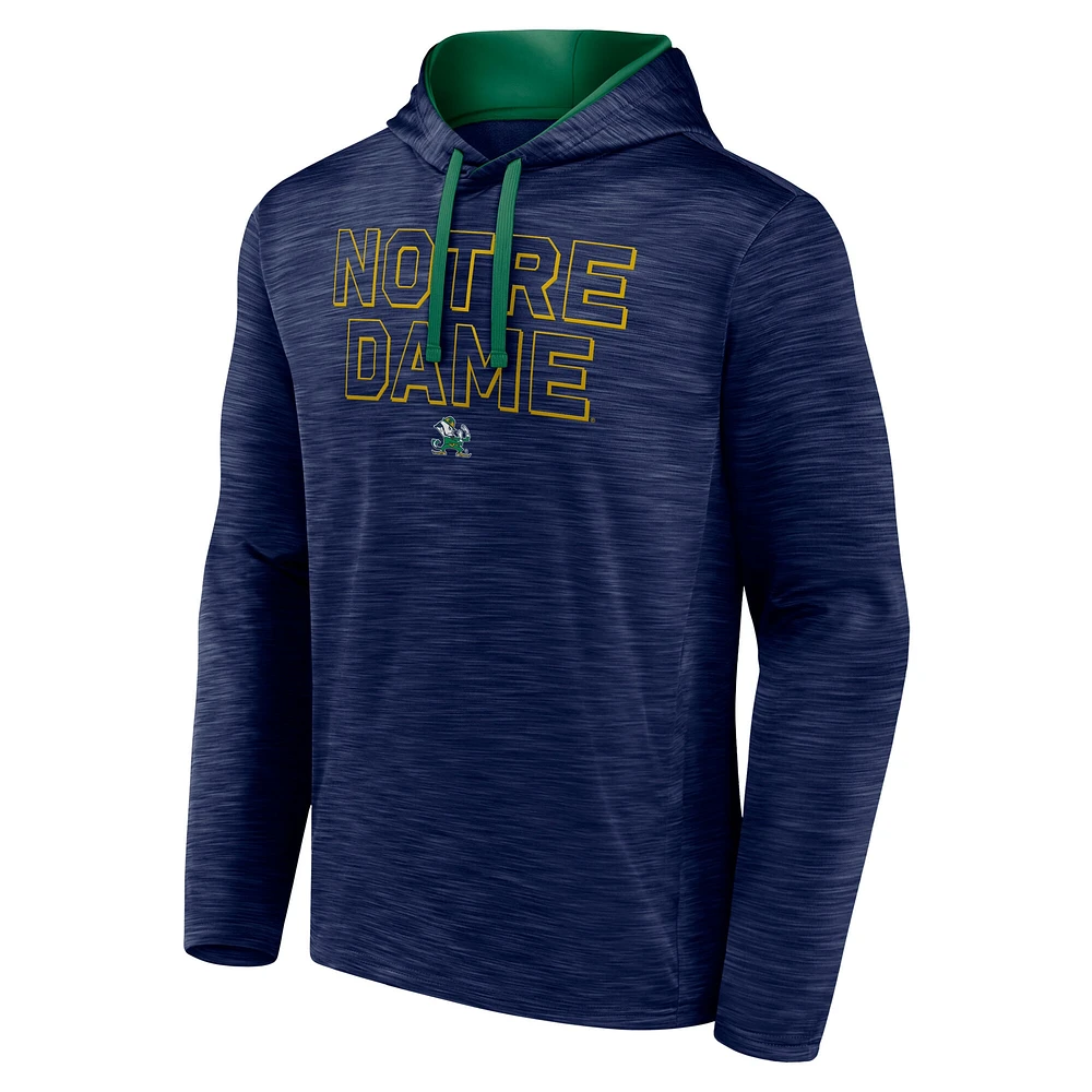 Men's Fanatics  Heather Navy Notre Dame Fighting Irish Athlete Fleece Pullover Hoodie