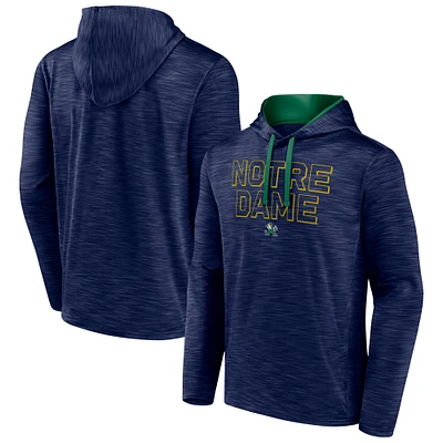 Men's Fanatics  Heather Navy Notre Dame Fighting Irish Athlete Fleece Pullover Hoodie