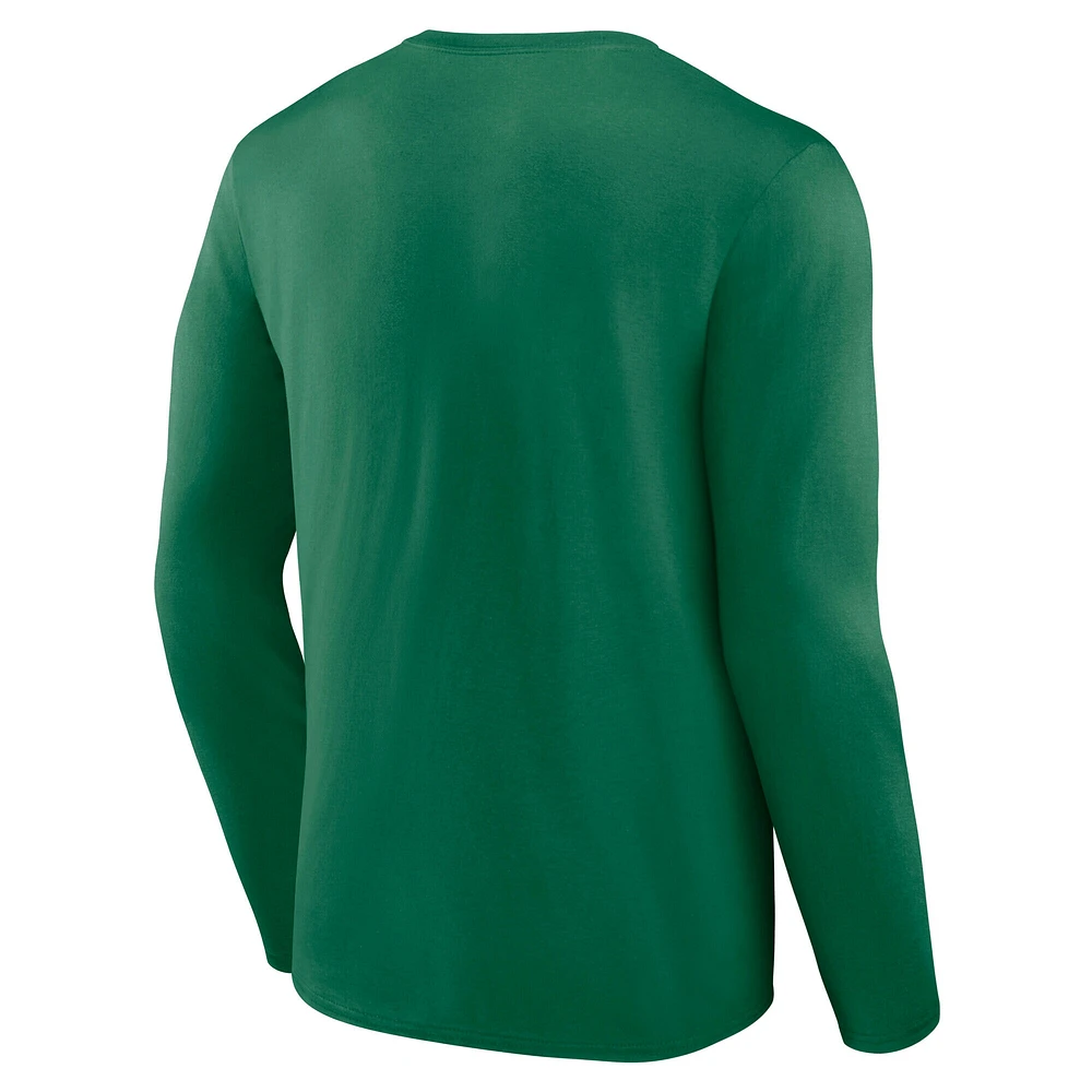 Men's Fanatics  Kelly Green Notre Dame Fighting Irish Fundamentals Winning Team Long Sleeve T-Shirt