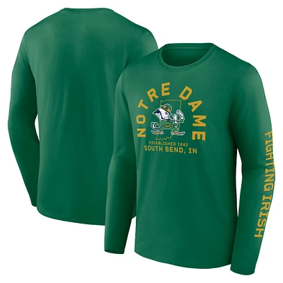Men's Fanatics  Kelly Green Notre Dame Fighting Irish Fundamentals Winning Team Long Sleeve T-Shirt