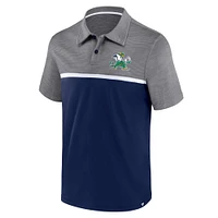 Men's Fanatics Navy/Heather Gray Notre Dame Fighting Irish Polo