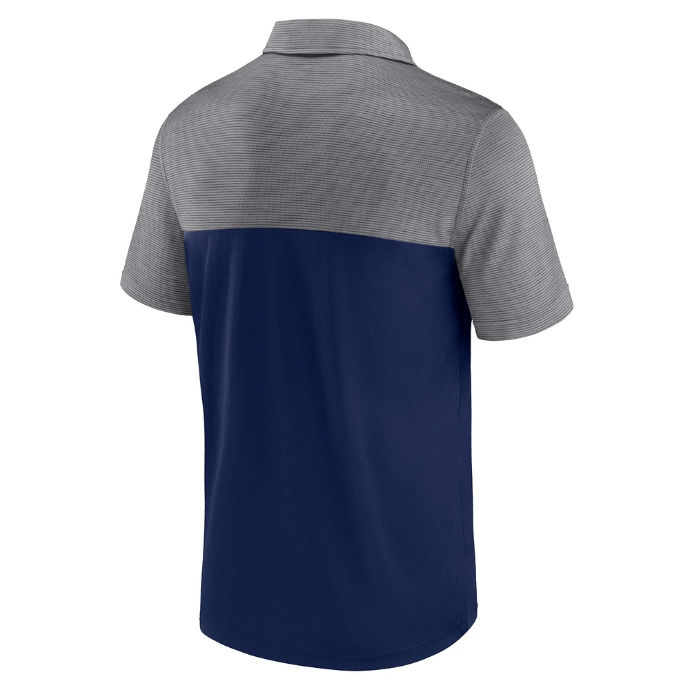 Men's Fanatics Navy/Heather Gray Notre Dame Fighting Irish Polo