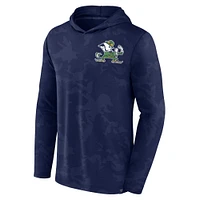 T-shirt à capuche manches longues Fanatics Navy Notre Dame Fighting Irish Camo pour hommes