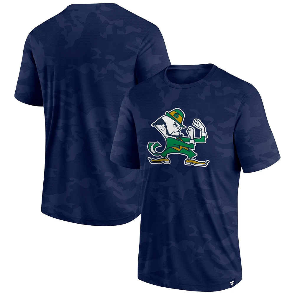 T-shirt Fanatics Navy Notre Dame Fighting Irish Camo Logo pour hommes