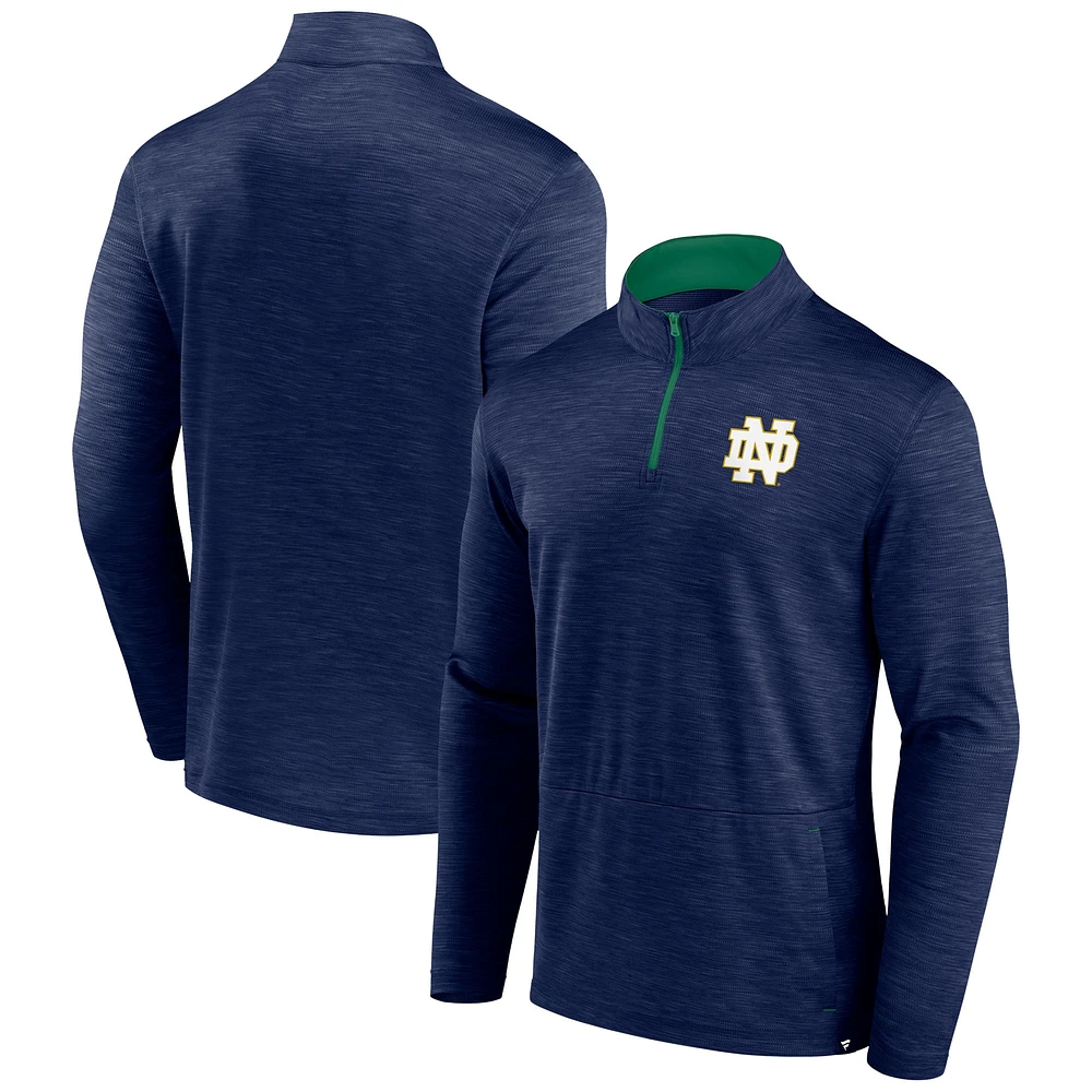 Men's Fanatics Navy Notre Dame Fighting Irish Classic Homefield Quarter-Zip Top