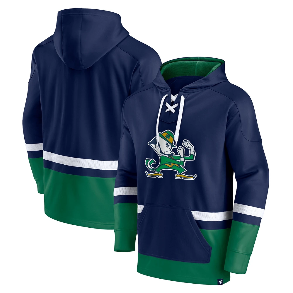 Sweat à capuche Fanatics Navy Notre Dame Fighting Irish First Battle pour hommes