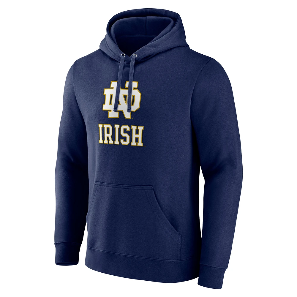 Men's Fanatics Navy Notre Dame Fighting Irish Fleece Pullover Hoodie