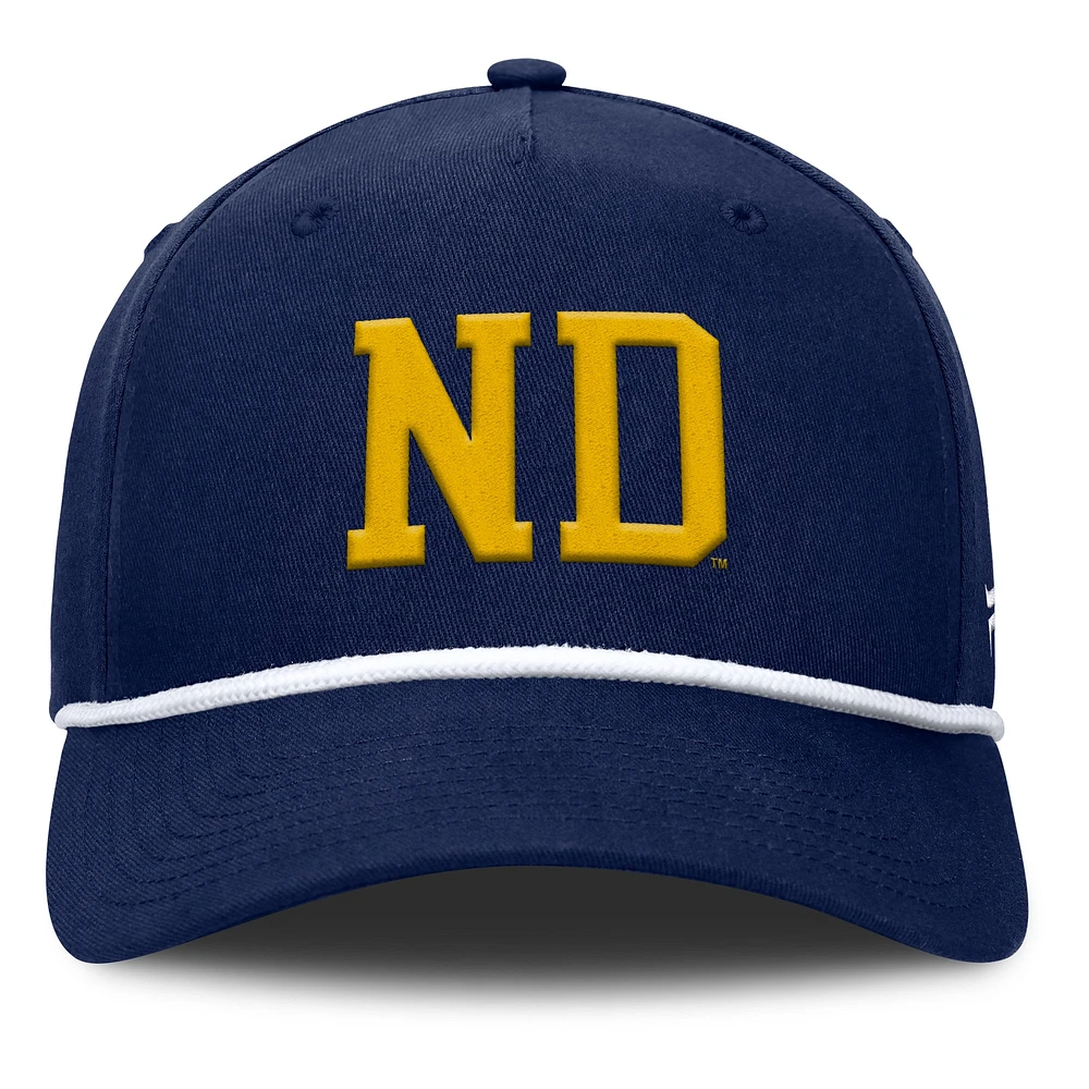 Men's Fanatics Navy Notre Dame Fighting Irish Foul Ball Rope Adjustable Hat